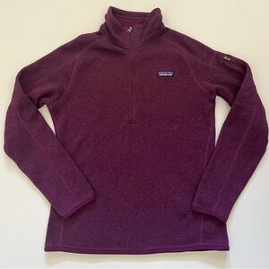 Patagonia Better Sweater 1/4 Zip Pullover Dark Currant Burgundy Size Medium
